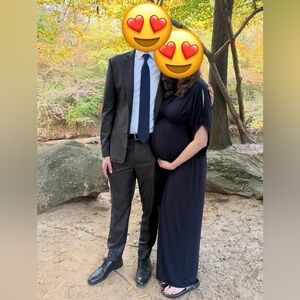 Ingrid & Isabel Navy Maternity Dress